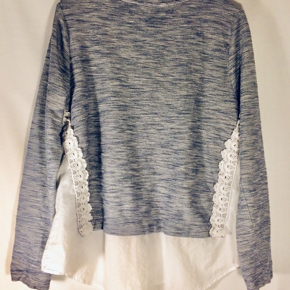 Crown & Ivy Heather Blue Top L - Picture 2 of 3